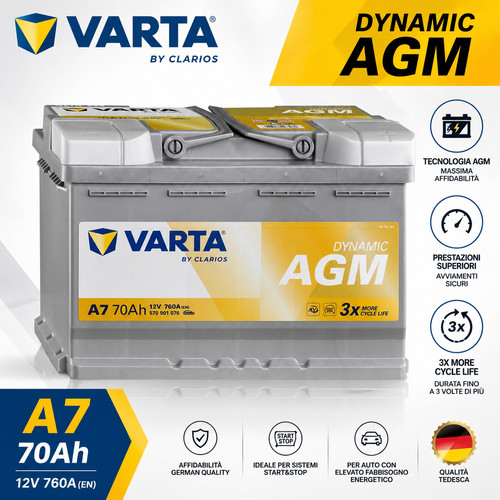 Batteria auto varta dynamic - batteria,